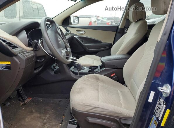 5XYZTDLB0HG457223 2017 HYUNDAI SANTA Blue წინა სალონის ხედი