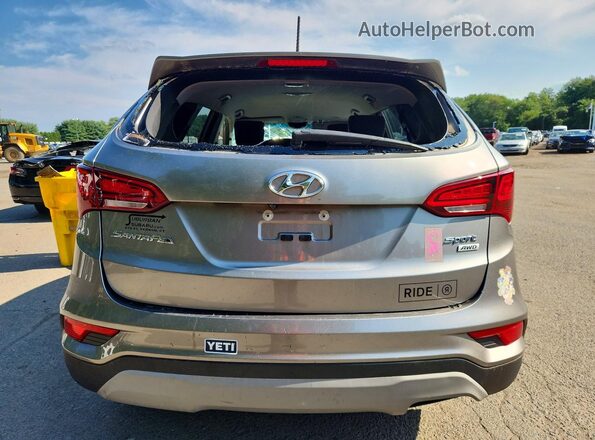 5XYZTDLB0JG569686 2018 HYUNDAI SANTA Black Rear view