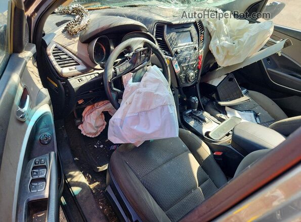 5XYZTDLB0JG569686 2018 HYUNDAI SANTA Black Dashboard view