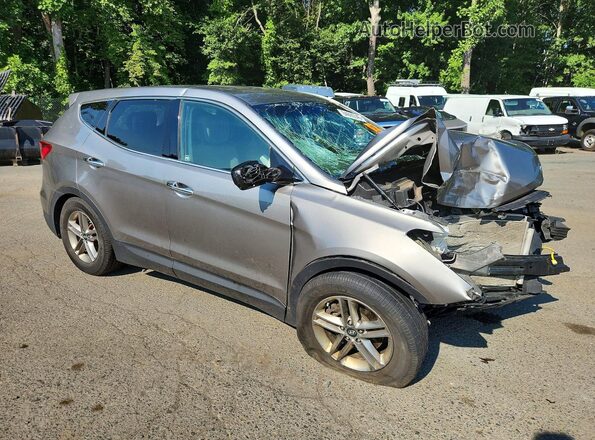 5XYZTDLB0JG569686 2018 HYUNDAI SANTA Black Front right