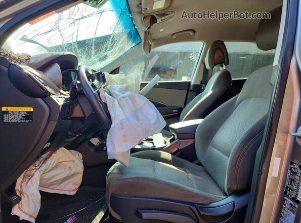 5XYZTDLB0JG569686 2018 HYUNDAI SANTA Black Front interior view