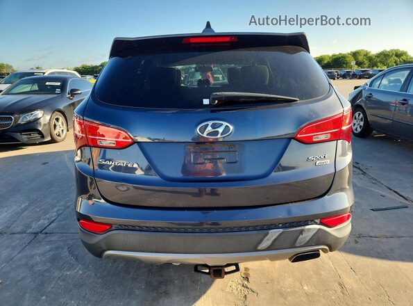 5XYZTDLB1GG323626 2016 HYUNDAI SANTA Blue Rear view