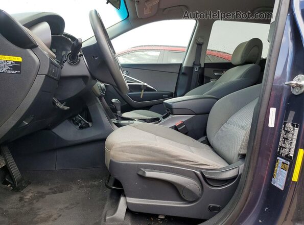 5XYZTDLB1GG323626 2016 HYUNDAI SANTA Blue Front interior view