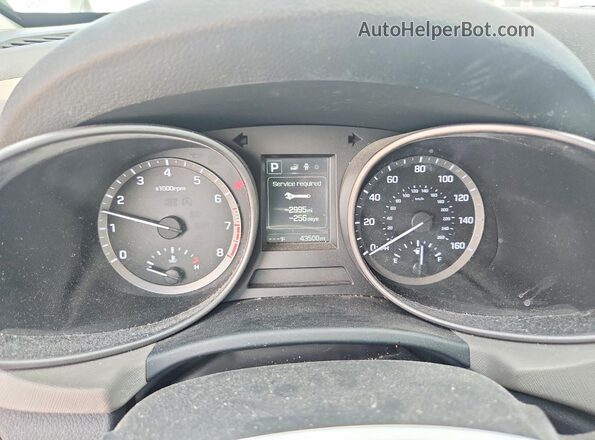 5XYZTDLB1HG393998 2017 HYUNDAI SANTA Silver Widok zestawu wskaźników