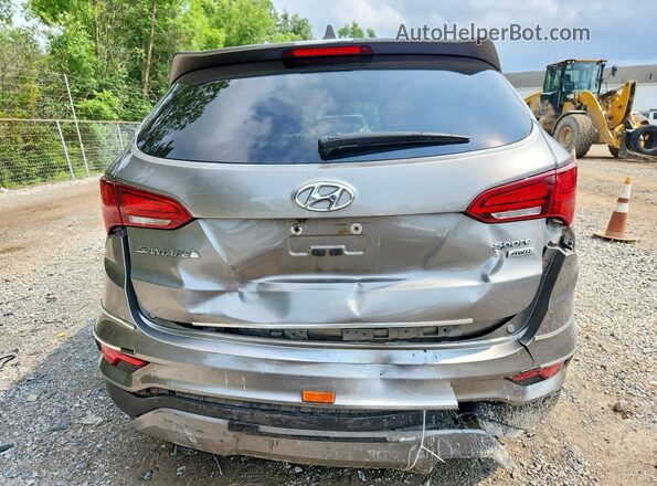 5XYZTDLB4HG442675 2017 HYUNDAI SANTA Silver უკანა ხედი