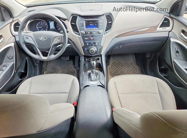 5XYZTDLB4HG442675 2017 HYUNDAI SANTA Silver წინა პანელის ხედი