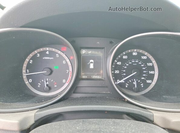 5XYZTDLB4HG495263 2017 HYUNDAI SANTA Серебряный Вид щитка приборов