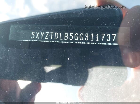 5XYZTDLB5GG311737 2016 HYUNDAI SANTA FE SPORT Черный Вид подкапотного пространства