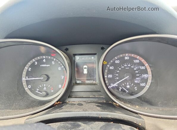 5XYZTDLB7HG462550 2017 HYUNDAI SANTA Silver Սարքավորումների վահանակի տեսք