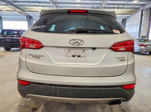 5XYZTDLB8GG318794 2016 HYUNDAI SANTA Silver Rear view