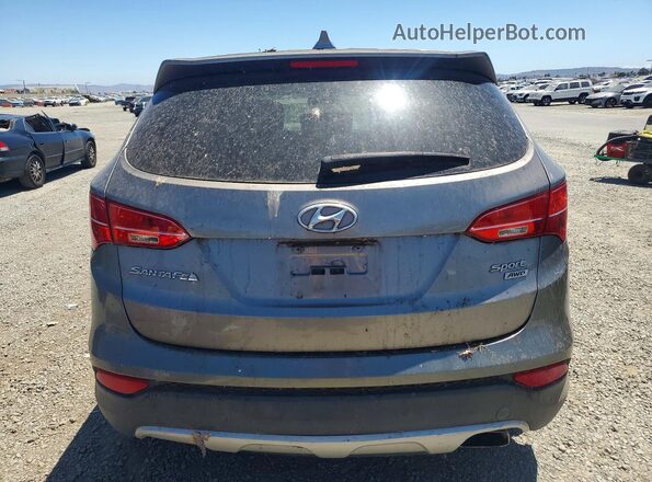 5XYZTDLB8GG322103 2016 HYUNDAI SANTA Gray Rear view