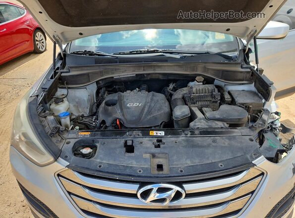 5XYZTDLB8GG342013 2016 HYUNDAI SANTA Серебряный Вид подкапотного пространства