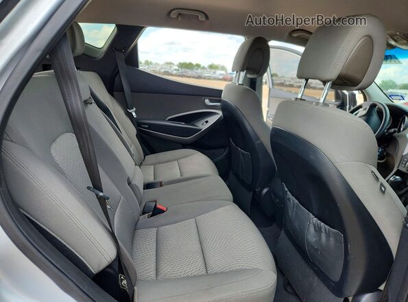 5XYZTDLB8GG342013 2016 HYUNDAI SANTA Серебряный Вид задней части салона