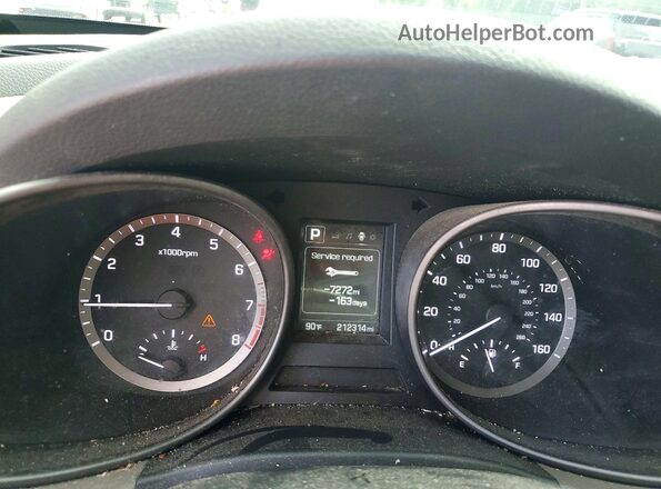 5XYZTDLB8HG430111 2017 HYUNDAI SANTA Silver Instrument cluster view
