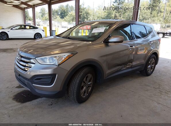 5XYZTDLBXGG349643 2016 HYUNDAI SANTA FE SPORT Brown Առջևի ձախ երեք քառորդ տեսարան