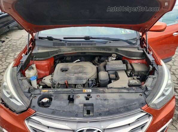 5XYZTDLBXHG442602 2017 HYUNDAI SANTA Оранжевый Вид подкапотного пространства
