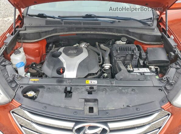 5XYZU3LA9GG308502 2016 HYUNDAI SANTA Orange Vista del compartimento del motor