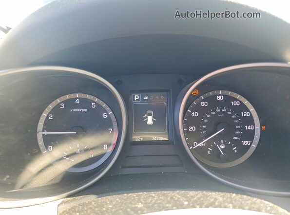 5XYZU3LB0JG551955 2018 HYUNDAI SANTA Gray Սարքավորումների վահանակի տեսք