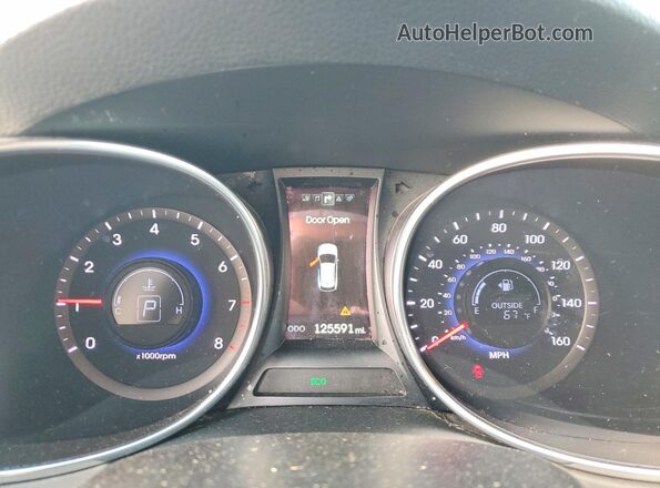 5XYZU3LB1GG315470 2016 HYUNDAI SANTA Black Вид щитка приладів
