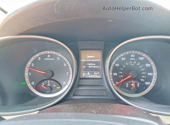 5XYZU3LB3GG309220 2016 HYUNDAI SANTA Gray Вид щитка приладів