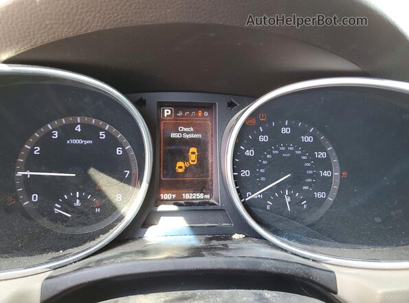 5XYZU3LB4HG448547 2017 HYUNDAI SANTA White Instrument cluster view
