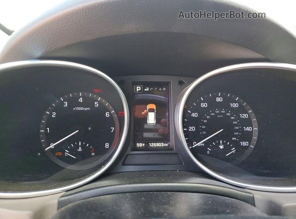 5XYZU3LB7HG406745 2017 HYUNDAI SANTA Black Вид щитка приладів