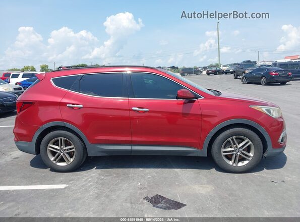 5XYZU3LBXHG491001 2017 HYUNDAI SANTA FE SPORT Темно-бордовый Вид задней части салона