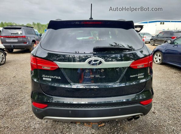 5XYZUDLA0GG322438 2016 HYUNDAI SANTA Black Հետևի տեսք