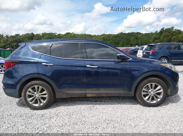 5XYZUDLA0HG454083 2017 HYUNDAI SANTA FE SPORT Синий Вид задней части салона
