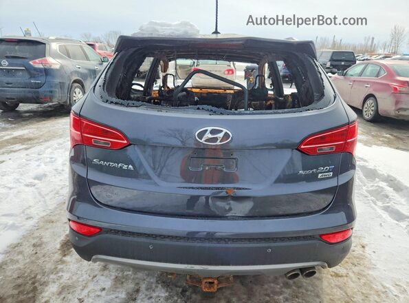 5XYZUDLA1GG335702 2016 HYUNDAI SANTA Gray Widok z tyłu