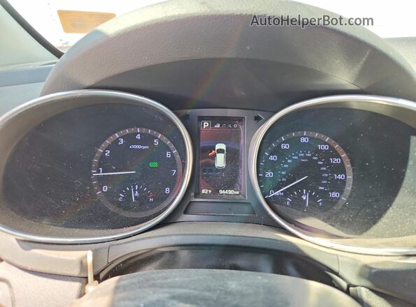 5XYZUDLA3HG387964 2017 HYUNDAI SANTA Silver Instrument cluster view