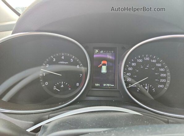 5XYZUDLA7HG426278 2017 HYUNDAI SANTA Silver Instrument cluster view