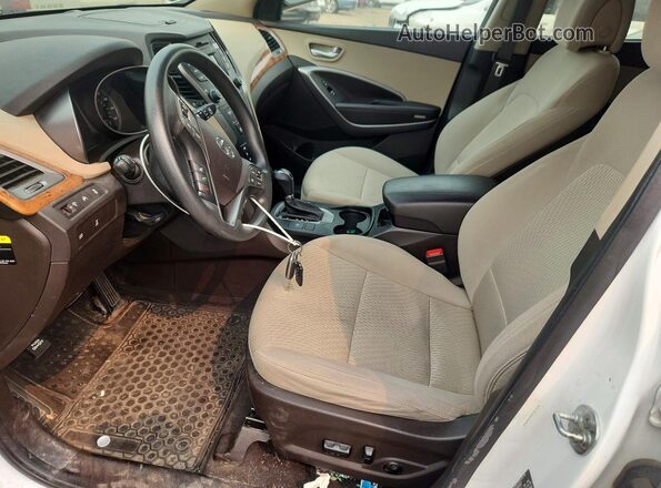 5XYZUDLB0GG364858 2016 HYUNDAI SANTA White Vista interior delantera