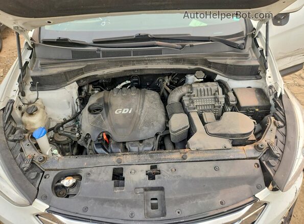 5XYZUDLB0GG364858 2016 HYUNDAI SANTA White Vista del compartimento del motor