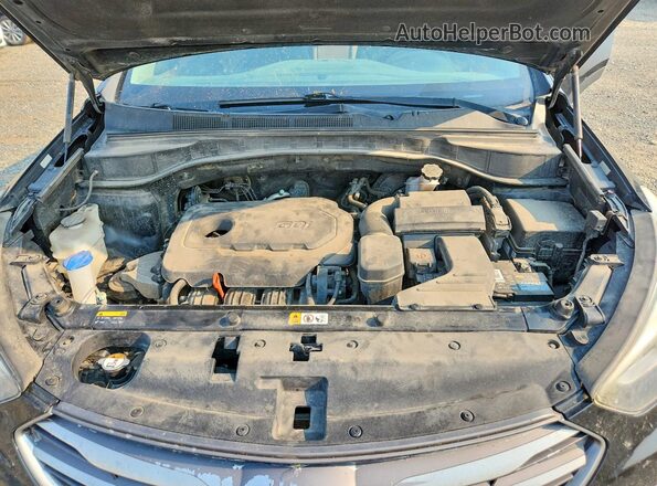 5XYZUDLB0HG383508 2017 HYUNDAI SANTA Black უკანა სალონის ხედი
