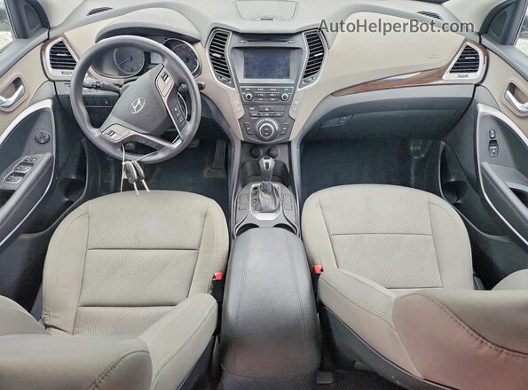 5XYZUDLB0HG498237 2017 HYUNDAI SANTA Silver Առջևի վահանակի տեսք