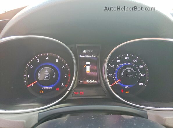 5XYZUDLB1GG375240 2016 HYUNDAI SANTA White Instrument cluster view