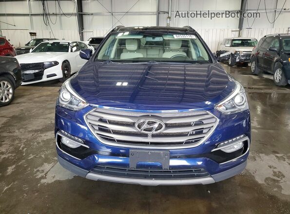 5XYZUDLB1HG496643 2017 HYUNDAI SANTA Blue Front view