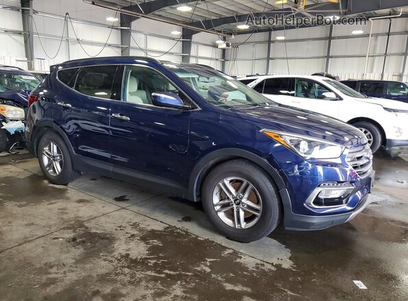 5XYZUDLB1HG496643 2017 HYUNDAI SANTA Blue Front right