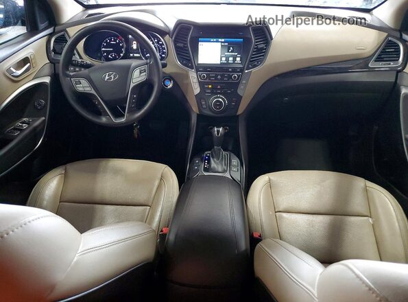 5XYZUDLB1HG496643 2017 HYUNDAI SANTA Blue Dashboard view