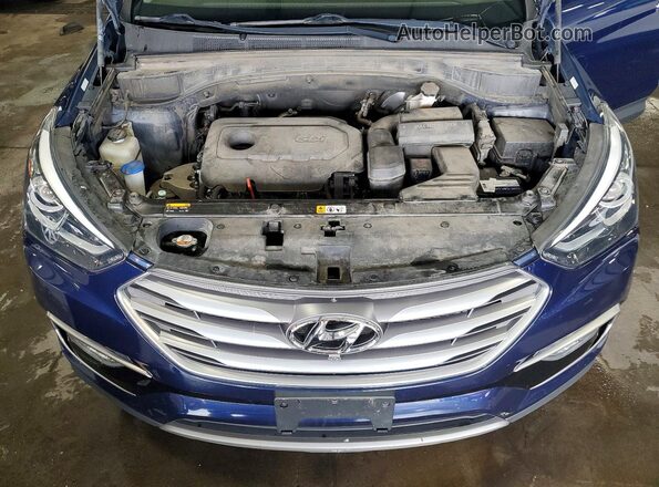 5XYZUDLB1HG496643 2017 HYUNDAI SANTA Blue Engine compartment view