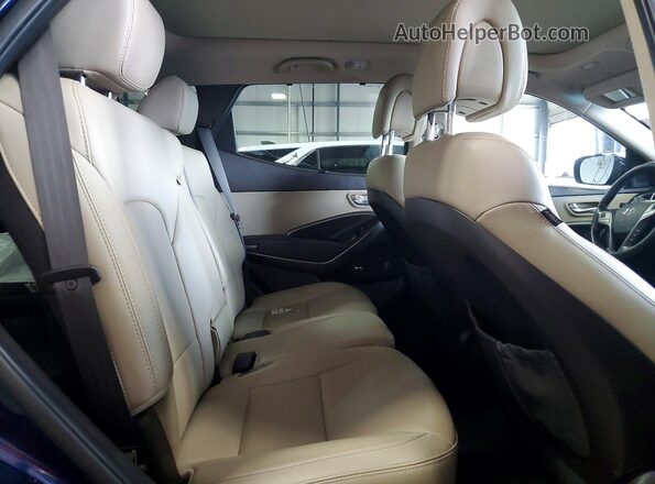 5XYZUDLB1HG496643 2017 HYUNDAI SANTA Blue Rear interior view