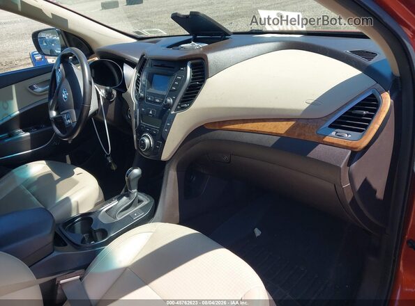 5XYZUDLB2GG306346 2016 HYUNDAI SANTA FE SPORT Orange Front interior view