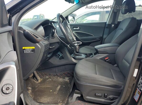 5XYZUDLB3HG416100 2017 HYUNDAI SANTA Черный Вид салона спереди