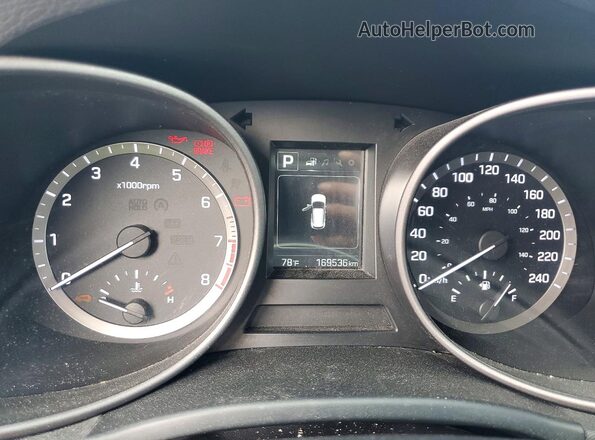 5XYZUDLB3HG416100 2017 HYUNDAI SANTA Черный Вид щитка приборов