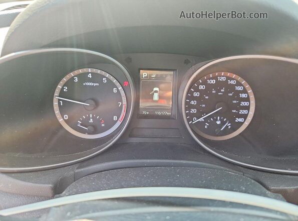 5XYZUDLB3HG477902 2017 HYUNDAI SANTA Gray Vista del cuadro de instrumentos