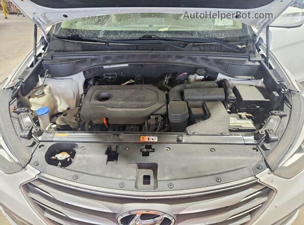 5XYZUDLB4HG469324 2017 HYUNDAI SANTA White ძრავის განყოფილების ხედი