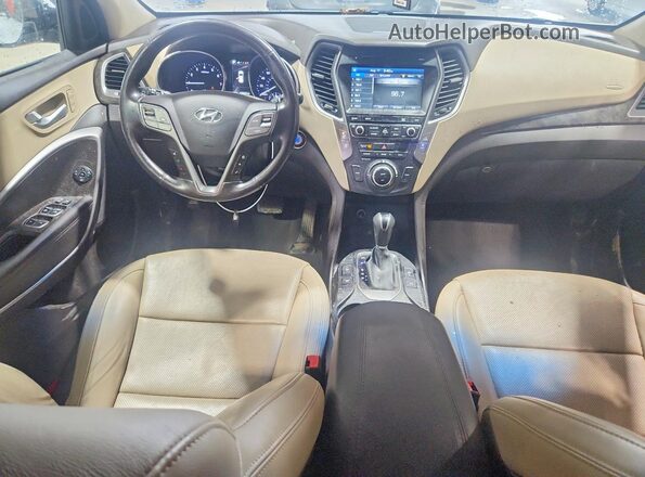 5XYZUDLB4HG469324 2017 HYUNDAI SANTA White წინა პანელის ხედი