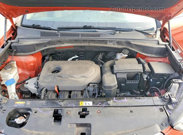 5XYZUDLB4HG473969 2017 HYUNDAI SANTA Orange ძრავის განყოფილების ხედი