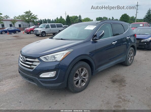 5XYZUDLB5GG343228 2016 HYUNDAI SANTA FE SPORT Blue Передня ліва чверть